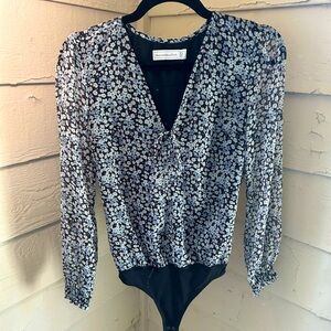 Abercrombie & Fitch Floral Thong Bodysuit